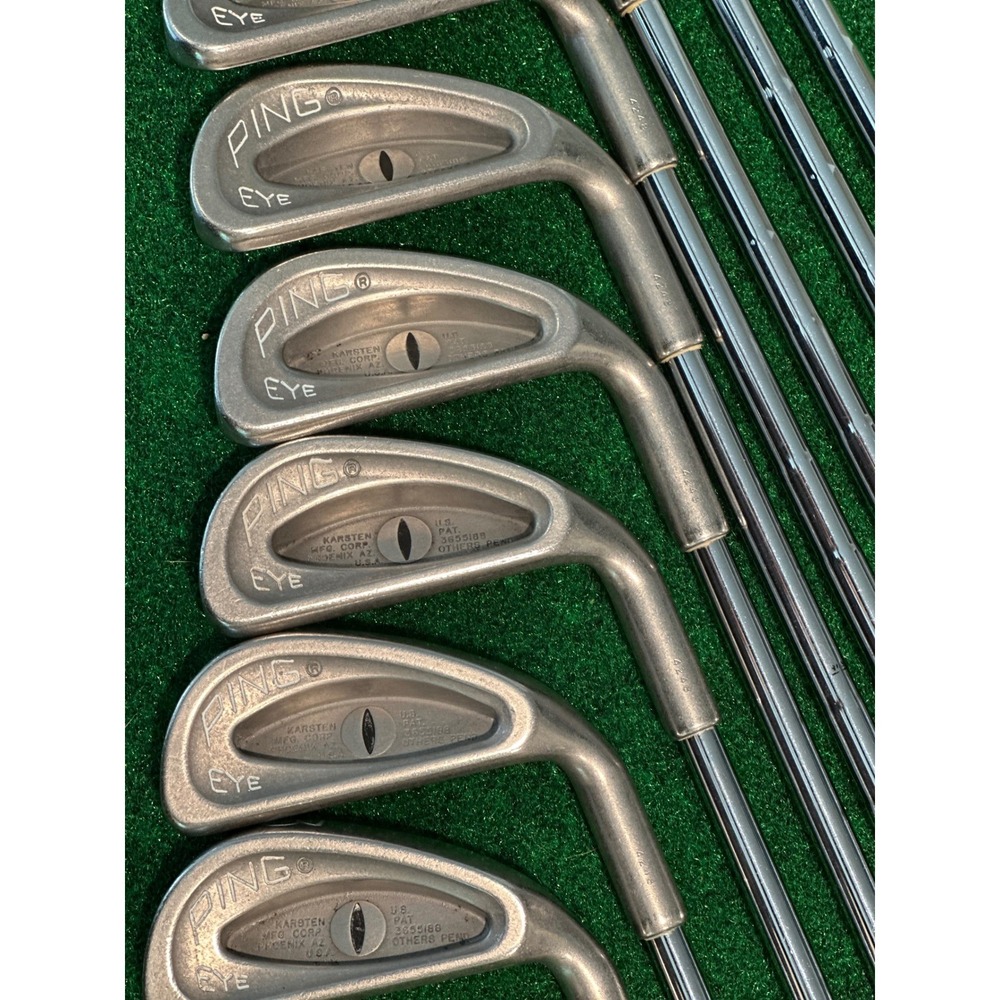 Ping Eye Iron Set 3-SW Karsten Matching Serial Numbers New Grips Steel Shafts